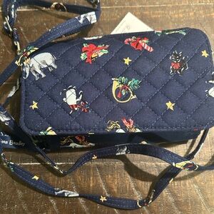 Vera Bradley Crossbody RFID Bag Snow Globe Motif